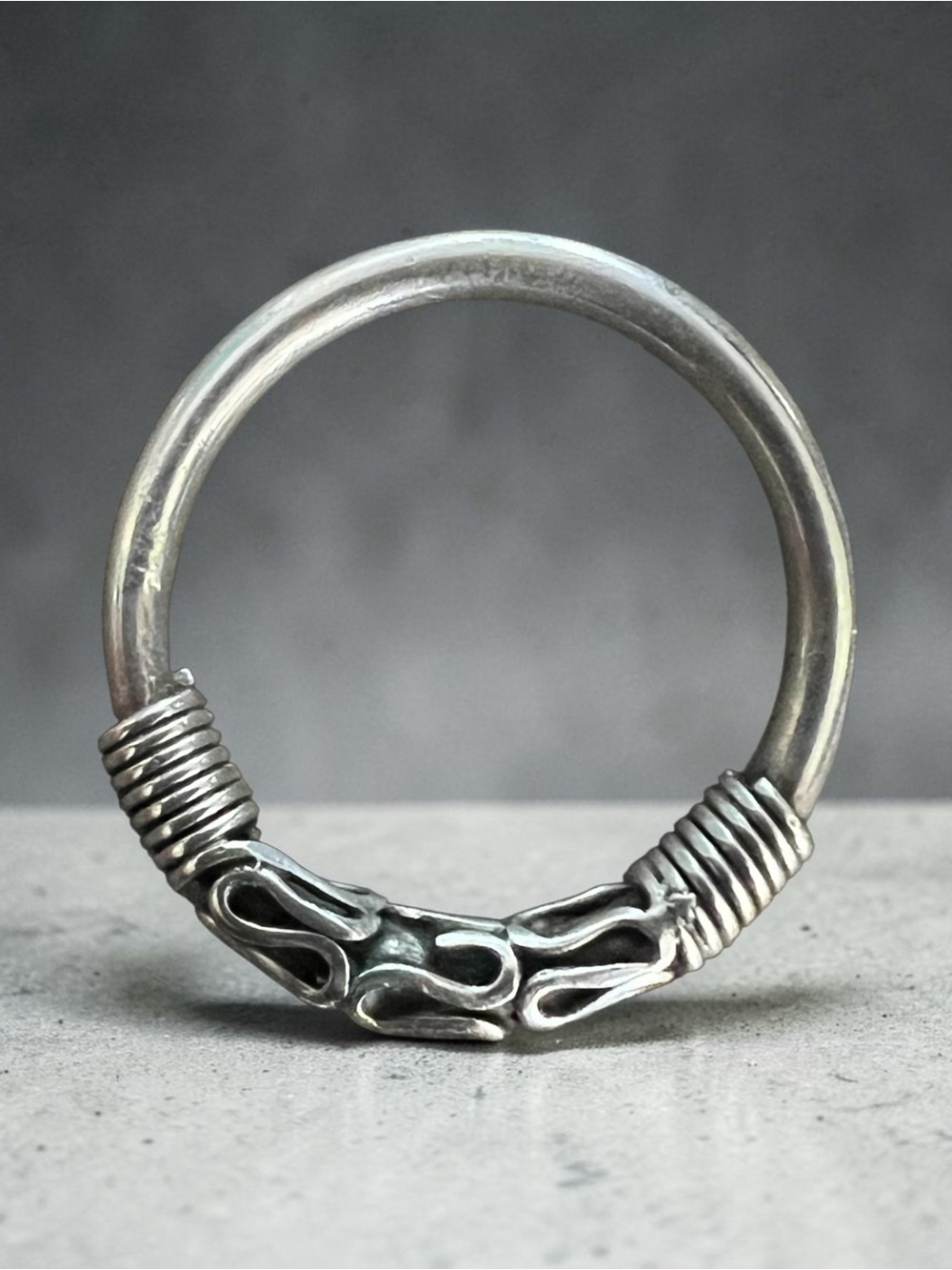 💖 Handcrafted Balinese Sterling Silver Open Scroll Ring 💖